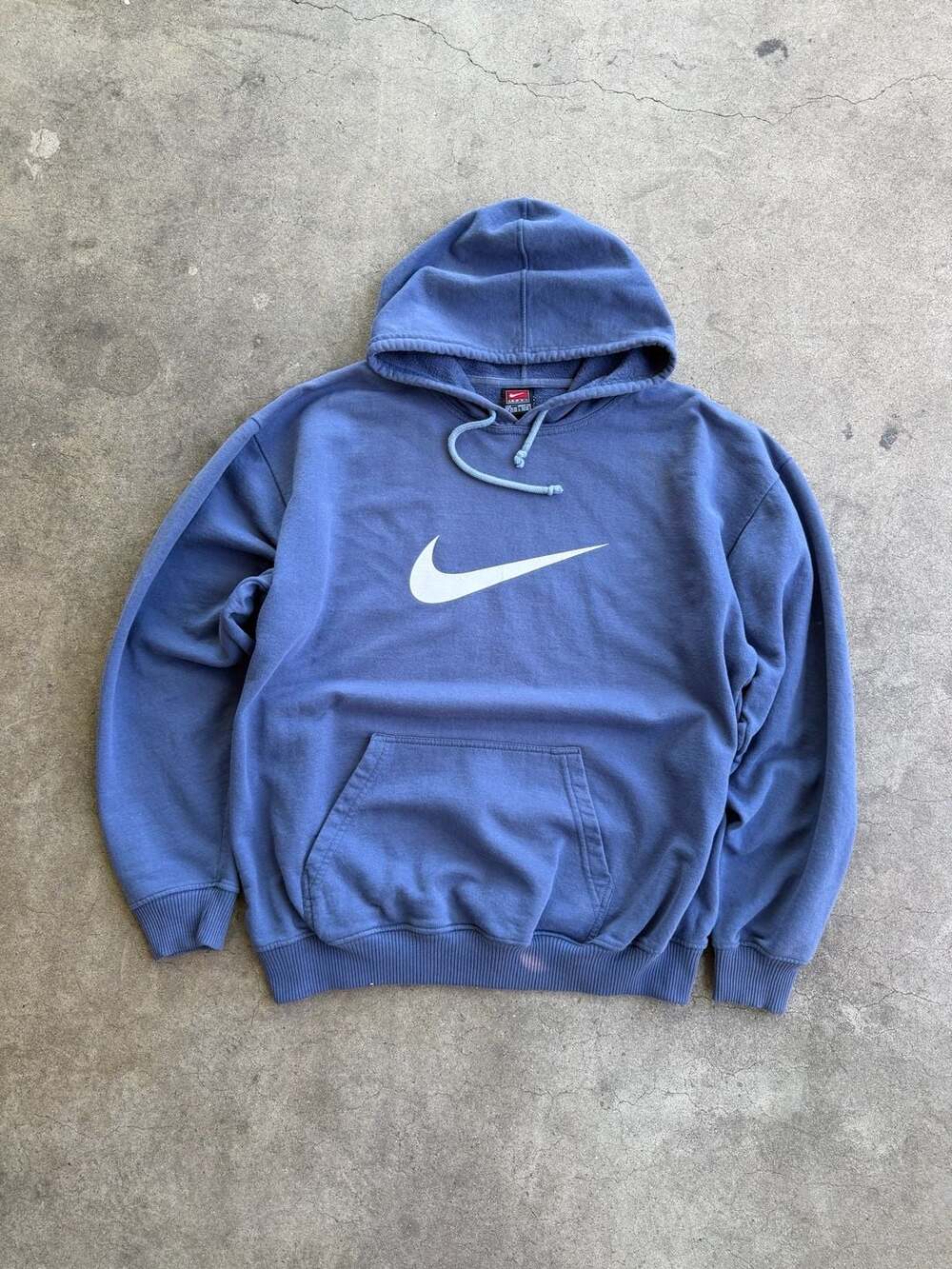 Vintage Nike Team Center Swoosh Hoodie Blue Size M